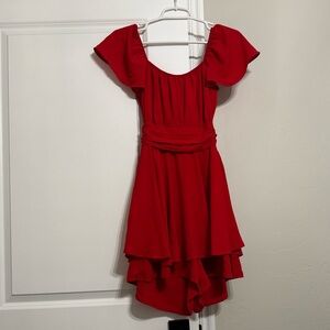 Chic Scarlet Mini Dress
